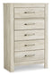 Bellaby  Platform Bed With 2 Storage Drawers With Mirrored Dresser, Chest And Nightstand
