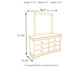 Alisdair  Sleigh Bed With Mirrored Dresser