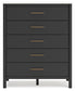 Cadmori King Upholstered Panel Bed with Mirrored Dresser, Chest and Nightstand
