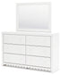 Mollviney Twin Panel Bed with Mirrored Dresser
