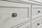 Robbinsdale Queen Panel Bed with Mirrored Dresser