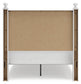 Mollviney Full Panel Bed with Mirrored Dresser and Chest
