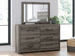 Graystorm Twin Panel Storage Bed with Mirrored Dresser and Nightstand