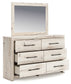 Lawroy King Panel Headboard with Mirrored Dresser and Nightstand