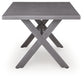 Half Moon Beach RECT Dining Table w/UMB OPT