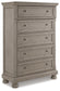 Lettner Queen Sleigh Bed with 2 Storage Drawers with Mirrored Dresser, Chest and Nightstand