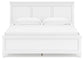 Fortman King Panel Bed with Mirrored Dresser and Nightstand