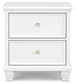 Fortman King Panel Bed with Mirrored Dresser and Nightstand