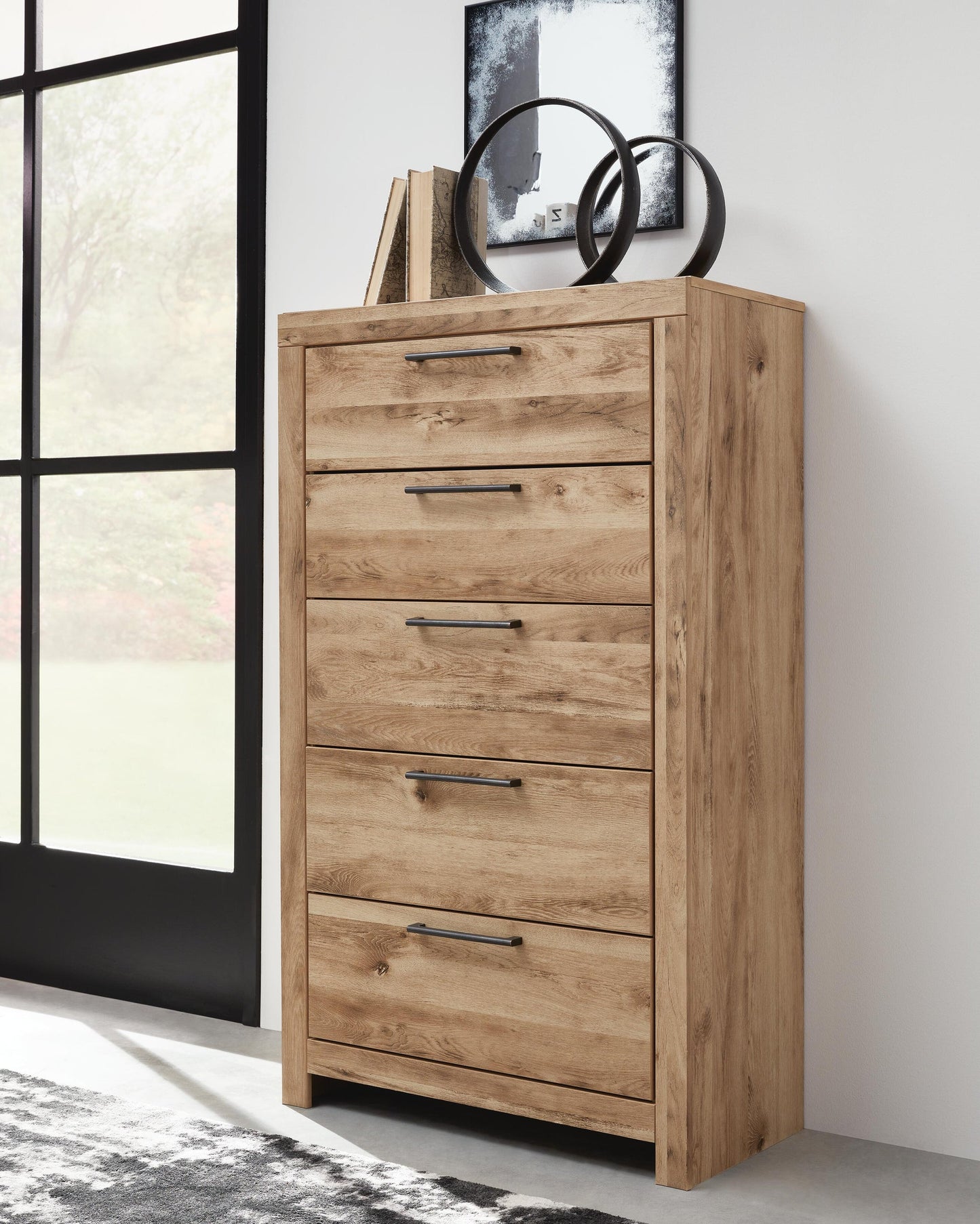 Hyanna Twin Panel Bed, Dresser, Mirror, Chest and Nightstand
