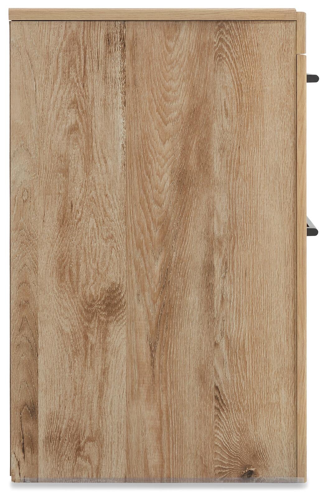 Hyanna Full Panel Bed with 1 Side Storage, Dresser, Mirror, Chest and Nightstand