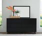 Danziar Queen Panel Headboard, Dresser, Mirror, Chest and Nightstand