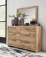 Hyanna Queen Panel Storage Bed with 2 Under Bed Storage Drawer, Dresser, Mirror, Chest and Nightstand