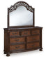 Lavinton California King Poster Bed, Dresser, Mirror, Chest and Nightstand