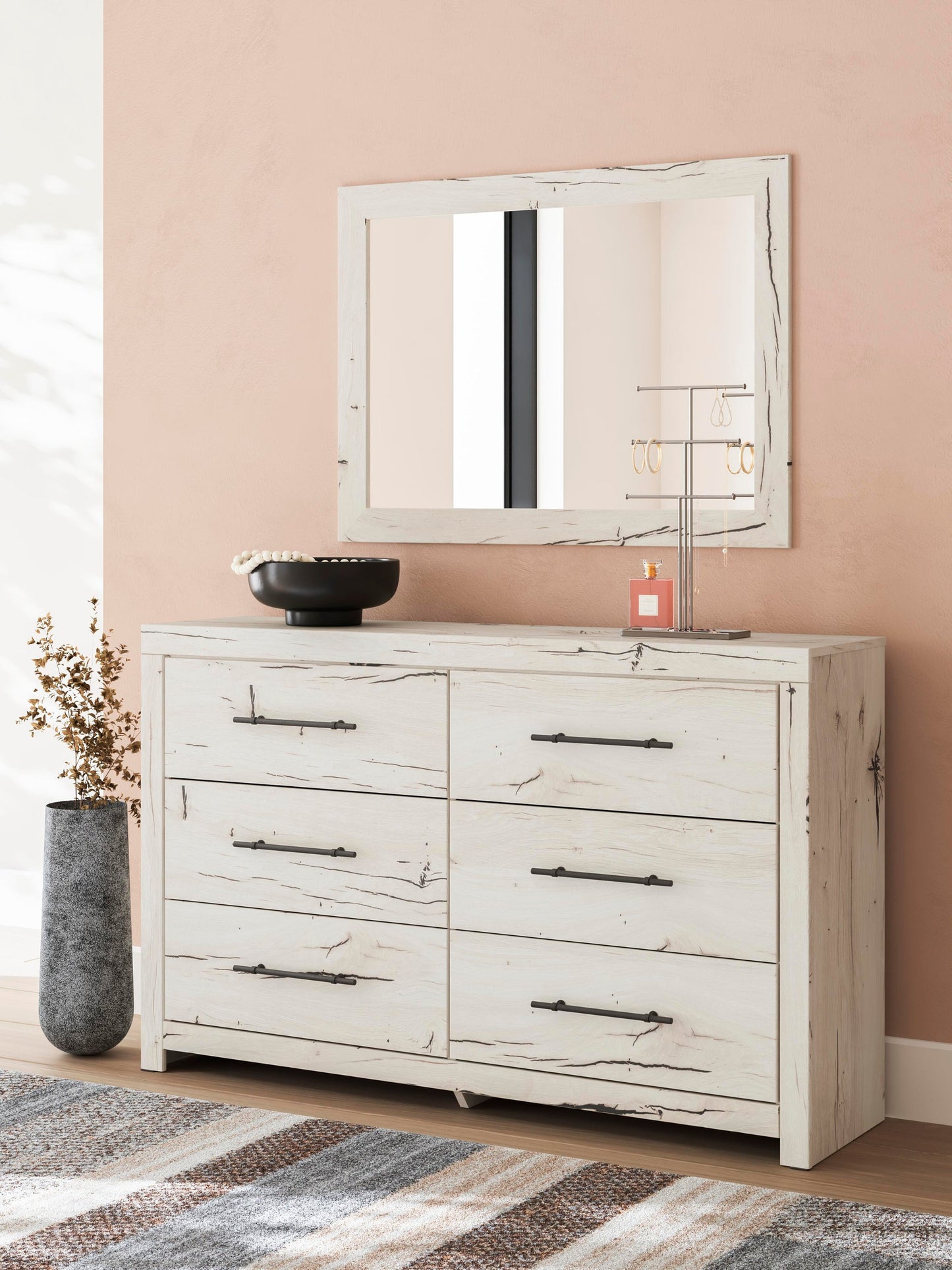 Lawroy Full Panel Headboard, Dresser and Mirror