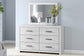 Cayboni Twin Panel Bed with Mirrored Dresser