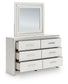 Birmonton California King Upholstered Bed, Dresser, Mirror, Chest and Nightstand
