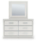 Birmonton King Upholstered Panel Bed, Dresser, Mirror and Nightstand