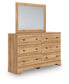 Galletyn Queen Panel Bed with Mirrored Dresser