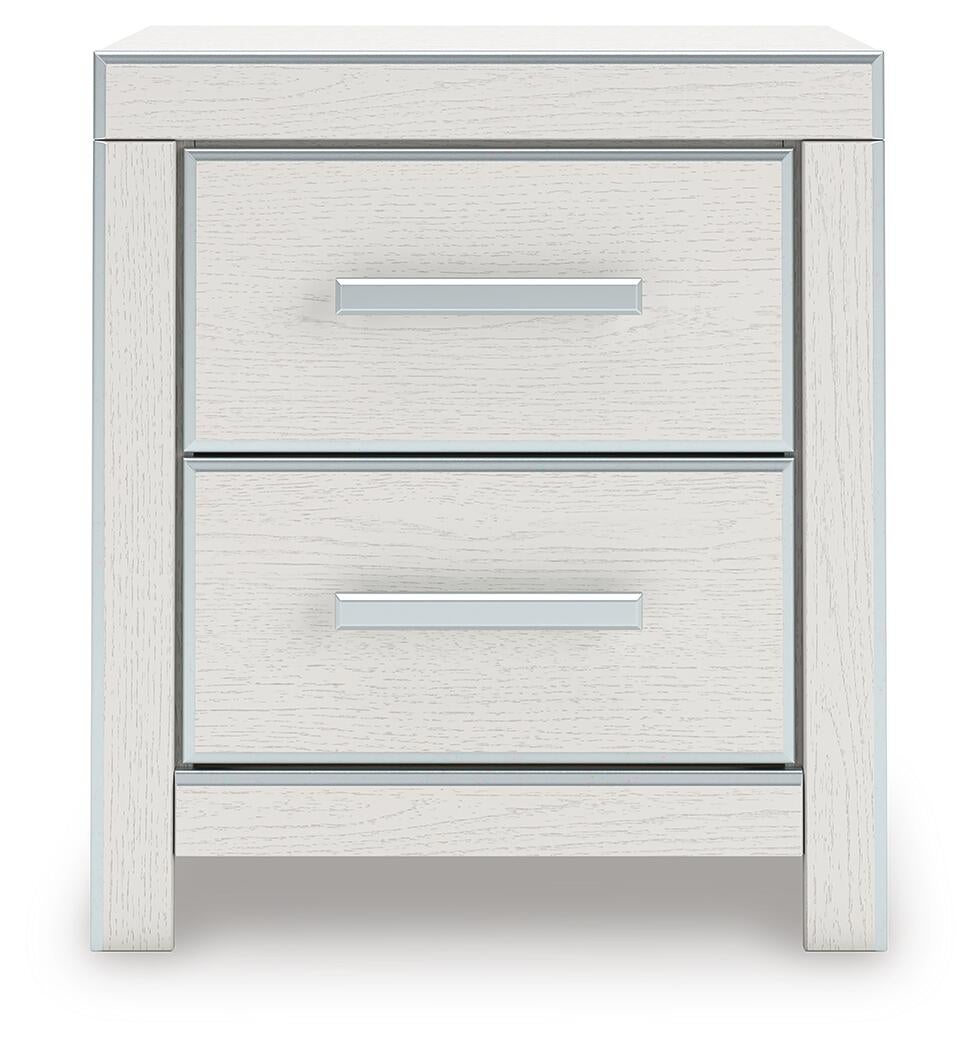 Zuraleus King Upholstered Panel Platform Storage Bed, Dresser, Mirror, Chest and Nightstand