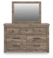 Keithland Queen Panel Bed with Mirrored Dresser and Nightstand