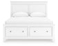 Fortman Queen Panel Storage Bed with Mirrored Dresser