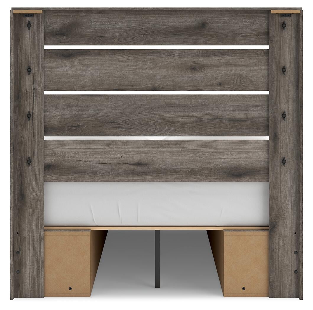 Urbanoore Full Panel Bed with Storage, Dresser and Mirror