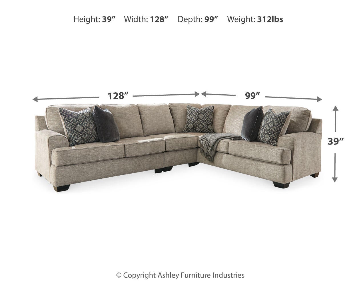 Bovarian 3-Piece Sectional