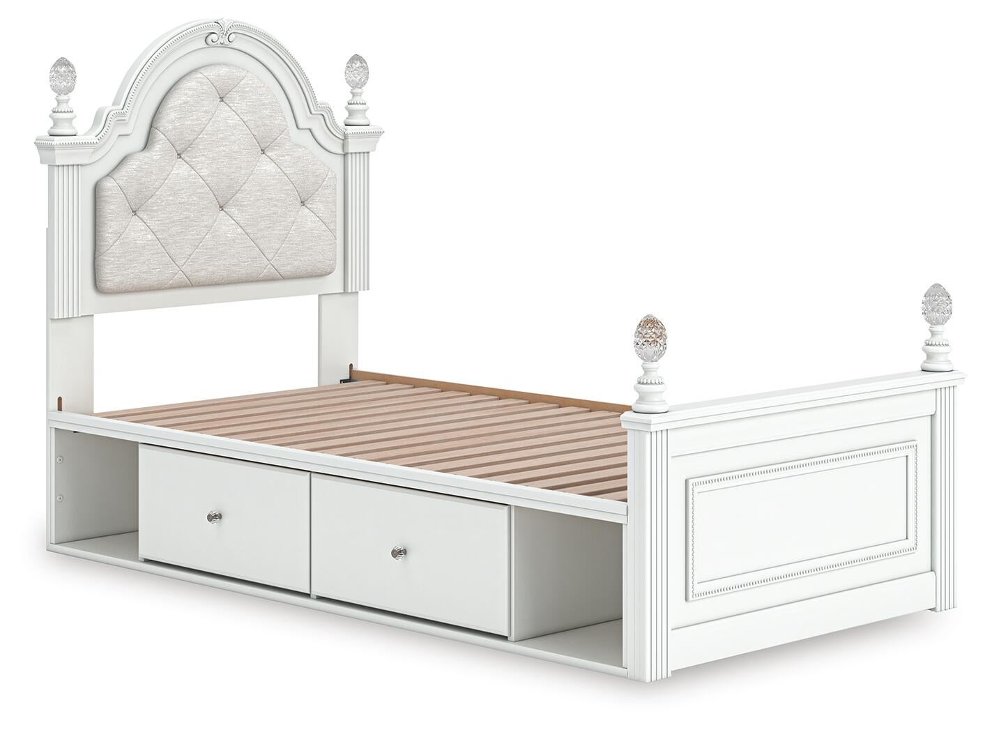 Kozlani Twin Upholstered Panel Storage Bed