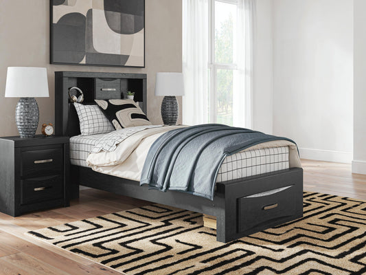 Stabotta Twin Bookcase Storage Bed
