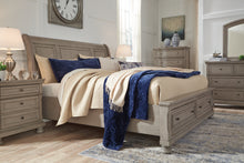 Load image into Gallery viewer, Lettner Queen Sleigh Bed with 2 Storage Drawers
