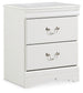 Anarasia Two Drawer Night Stand