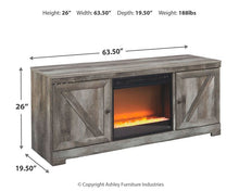 Load image into Gallery viewer, Wynnlow 63&quot; TV Stand with Electric Fireplace
