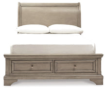 Load image into Gallery viewer, Lettner Queen Sleigh Bed with 2 Storage Drawers
