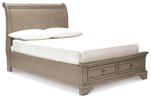Load image into Gallery viewer, Lettner Queen Sleigh Bed with 2 Storage Drawers
