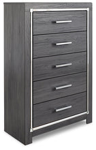 Load image into Gallery viewer, Lodanna Full Upholstered Panel Headboard with Mirrored Dresser, Chest and Nightstand
