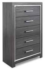 Load image into Gallery viewer, Lodanna Queen Panel Bed with 2 Storage Drawers with Mirrored Dresser, Chest and 2 Nightstands
