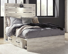Load image into Gallery viewer, Cambeck Queen Panel Bed with 2 Storage Drawers with Mirrored Dresser and Chest
