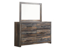Load image into Gallery viewer, Drystan Full Panel Bed with 4 Storage Drawers with Mirrored Dresser, Chest and 2 Nightstands
