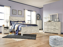 Load image into Gallery viewer, Bellaby Queen Crossbuck Panel Bed with Mirrored Dresser, Chest and Nightstand
