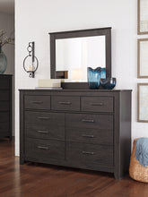 Load image into Gallery viewer, Brinxton Queen Panel Bed with Mirrored Dresser, Chest and Nightstand
