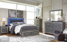 Load image into Gallery viewer, Lodanna  Panel Bed With 2 Storage Drawers With Mirrored Dresser And Chest
