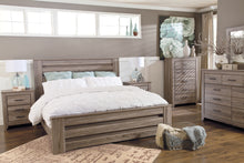 Load image into Gallery viewer, Zelen / Panel Headboard With Mirrored Dresser And Chest
