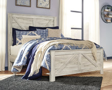 Load image into Gallery viewer, Bellaby Queen Crossbuck Panel Bed with Mirrored Dresser

