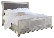 Load image into Gallery viewer, Coralayne California King Upholstered Sleigh Bed with Mirrored Dresser and Chest
