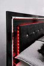 Load image into Gallery viewer, Kaydell King Panel Bed with Storage with Mirrored Dresser and 2 Nightstands
