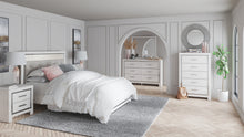 Load image into Gallery viewer, Altyra Queen Panel Bed with Mirrored Dresser, Chest and 2 Nightstands
