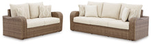 Load image into Gallery viewer, Sandy Bloom Outdoor Sofa and Loveseat
