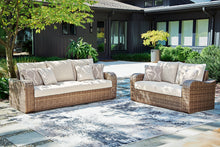 Load image into Gallery viewer, Sandy Bloom Outdoor Sofa and Loveseat
