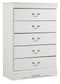 Anarasia Twin Sleigh Bed with Mirrored Dresser and Chest