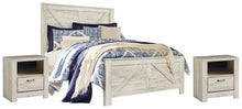 Load image into Gallery viewer, Bellaby Queen Crossbuck Panel Bed with 2 Nightstands
